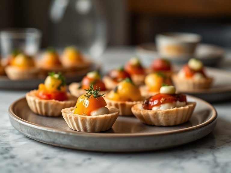 Canapés for hors d'oeuvres