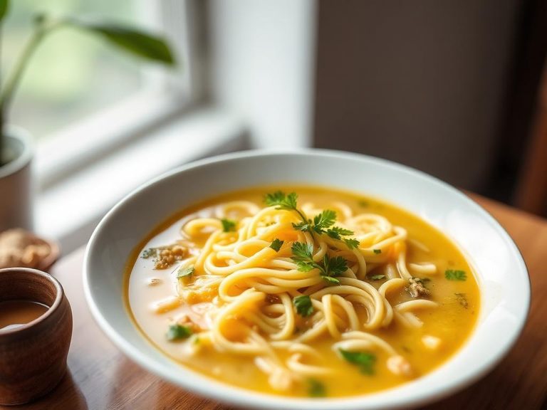 Canned noodle soup