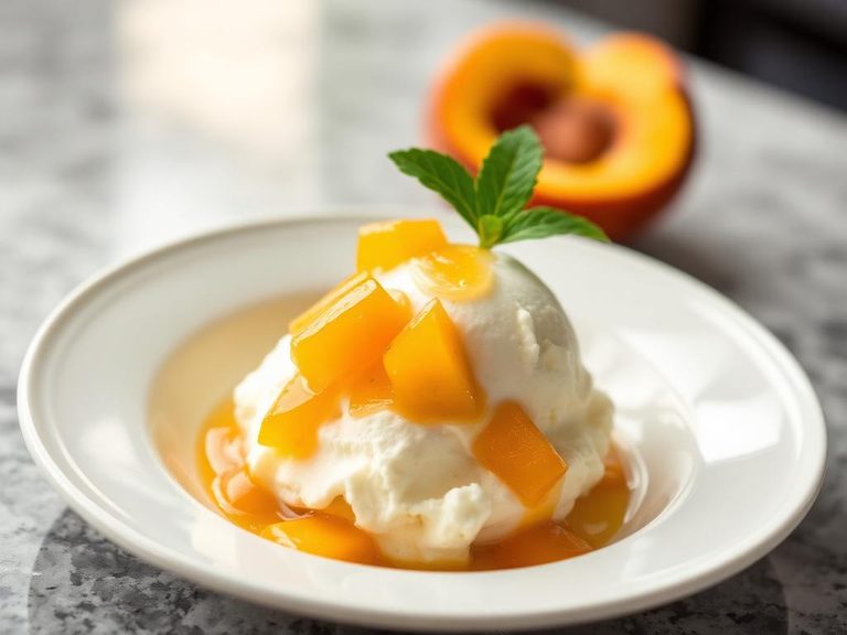 Canned Peach Ice Cream Topping