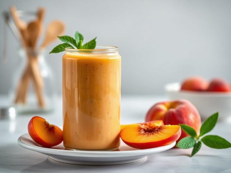 Canned peach smoothie