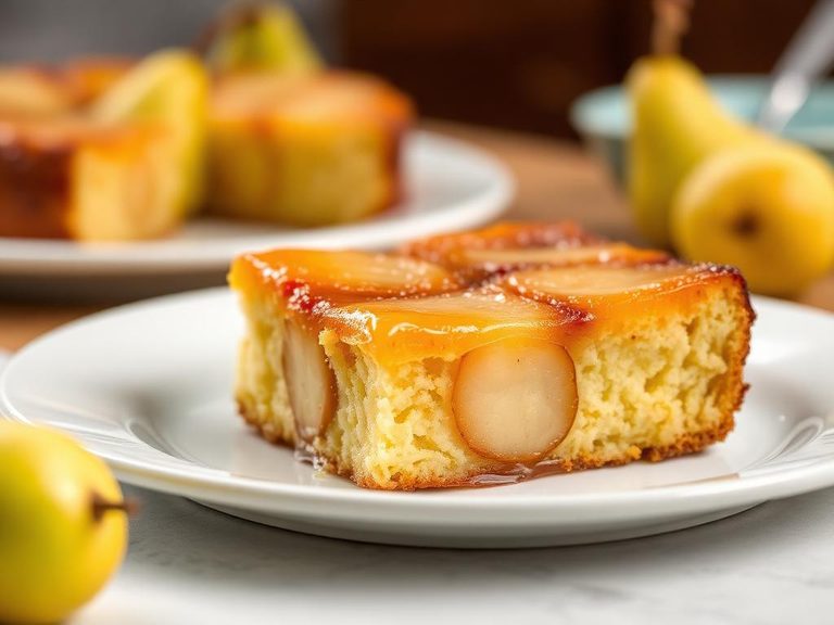 Canned Pear Upside-Down Cake