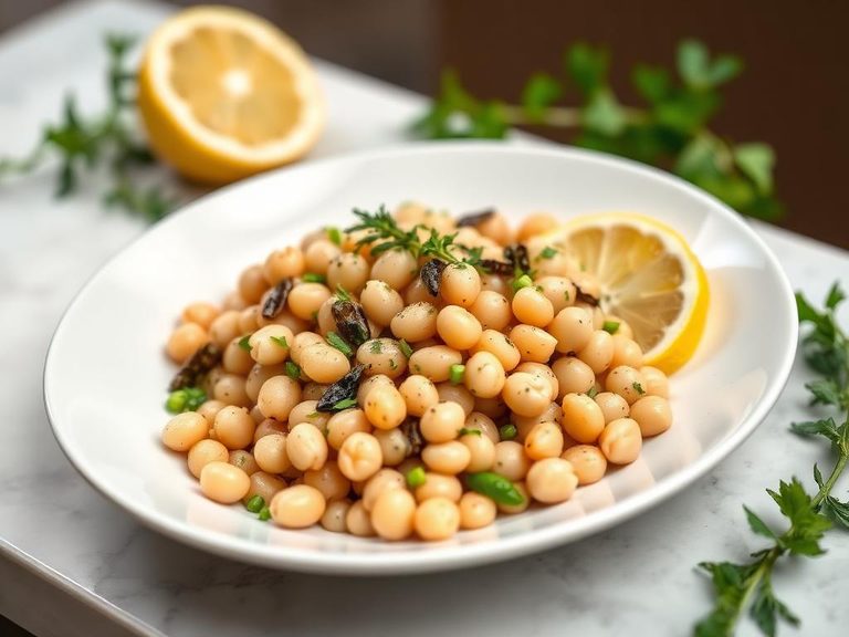 Cannellini bean salad with lemon and herbs