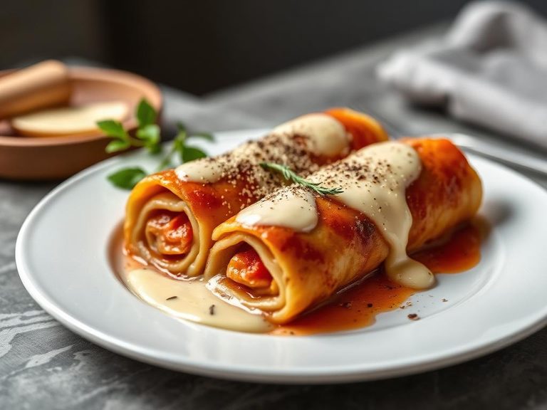 Cannelloni al Forno (baked with béchamel)