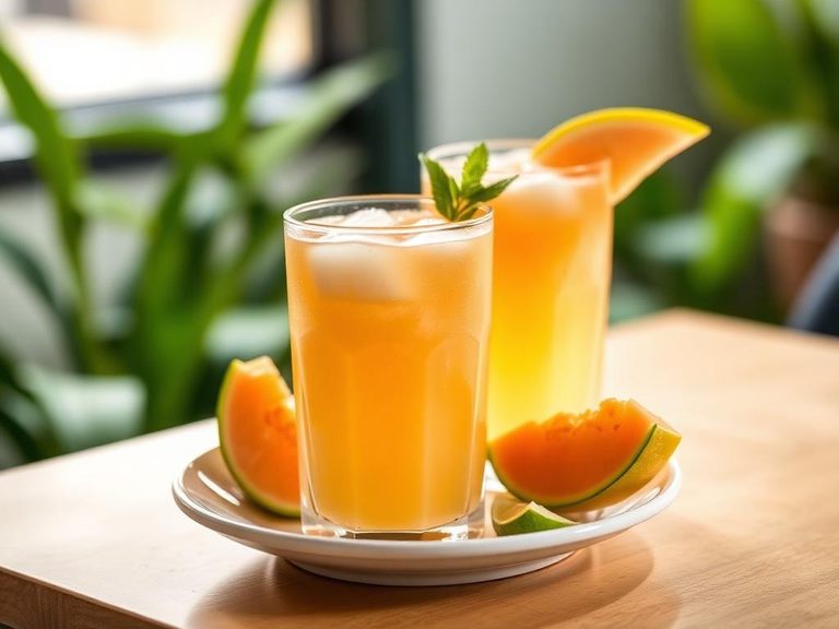Cantaloupe Agua Fresca (Mexican blended drink)