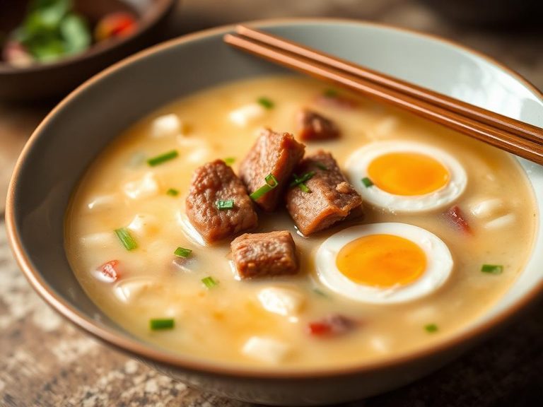 Cantonese Congee with Century Egg and Pork