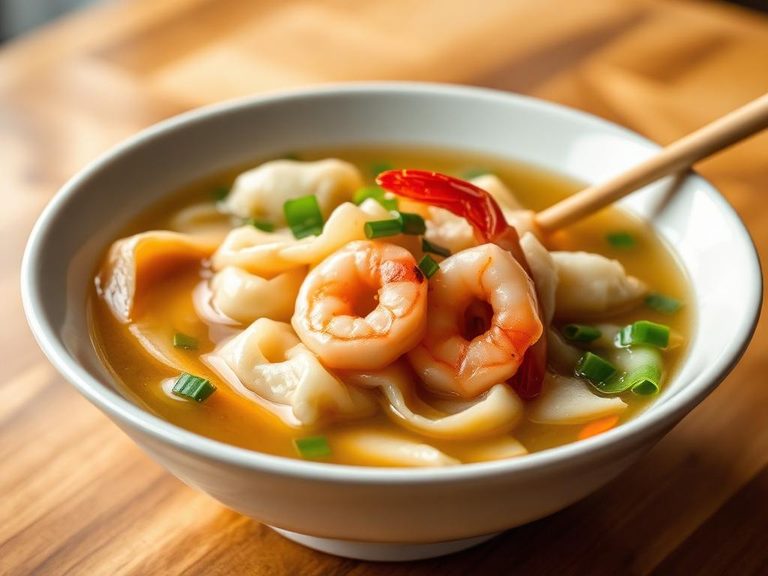 Cantonese Wonton Soup with Shrimp
