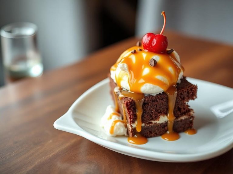 Caramel Brownie Sundae