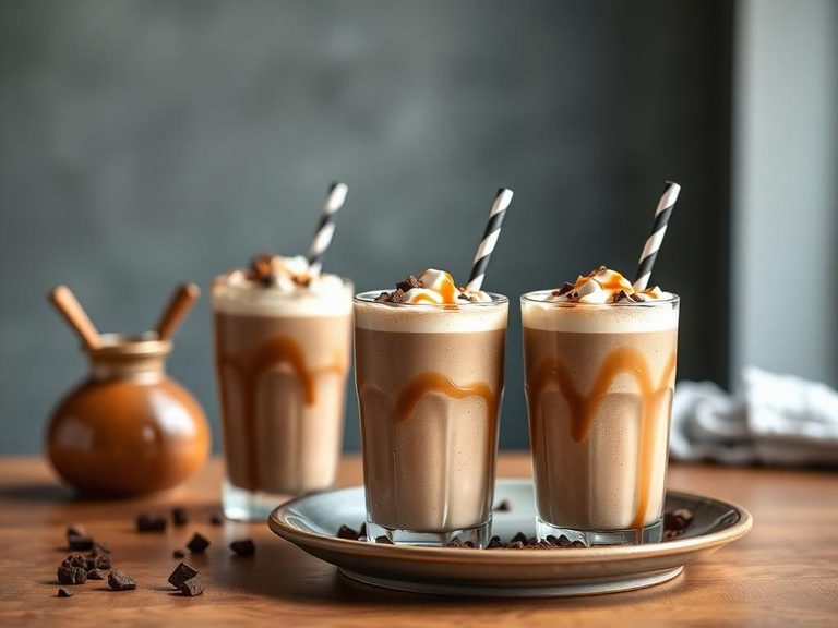 Caramel Chocolate Milkshakes