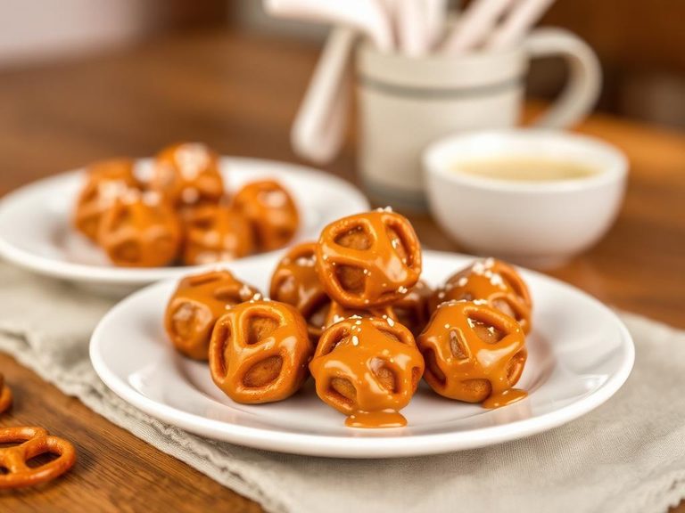 Caramel pretzel bites