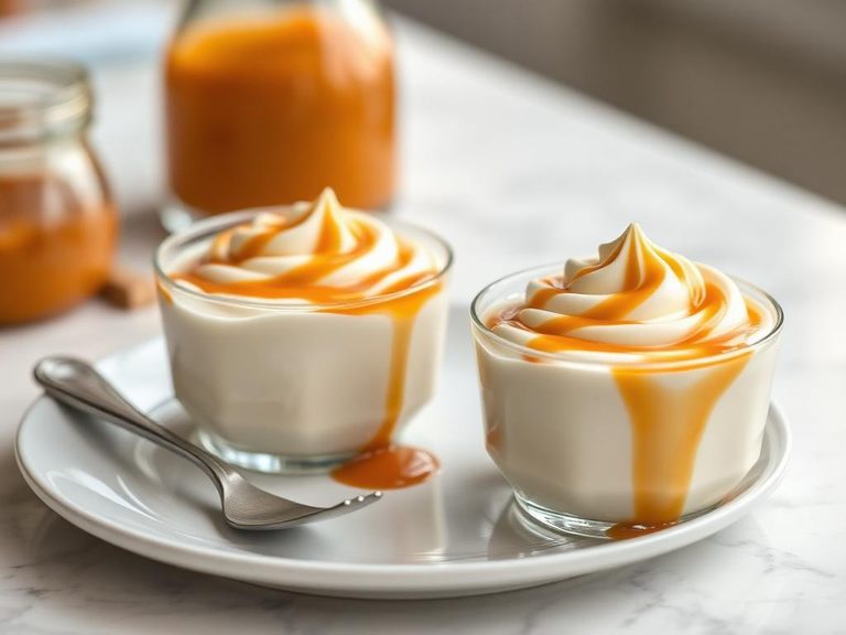 Caramel-swirl yogurt