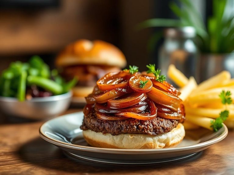 Caramelized Onion Burger