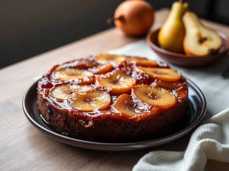 Caramelized Pear Upside-Down Cake