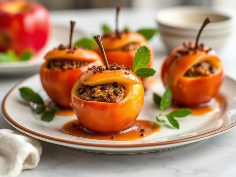 Caramello-Stuffed Apples