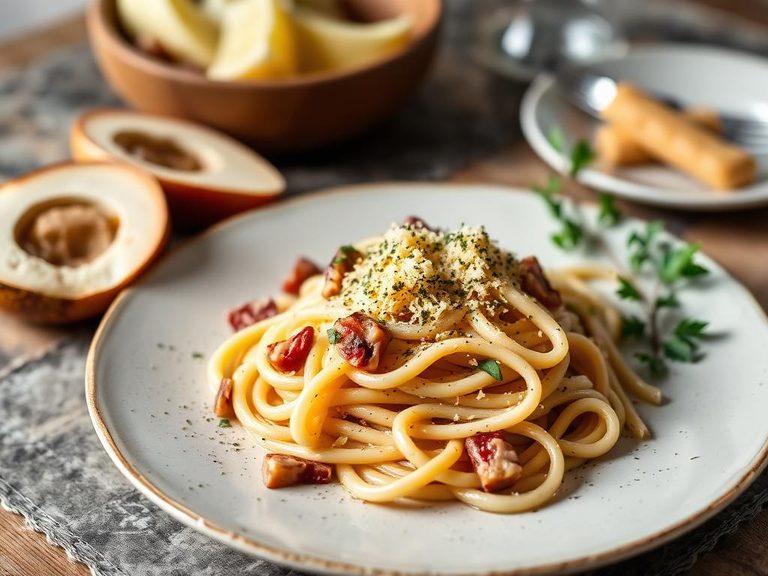 Carbonara (as a pancetta/guanciale substitute in some versions)