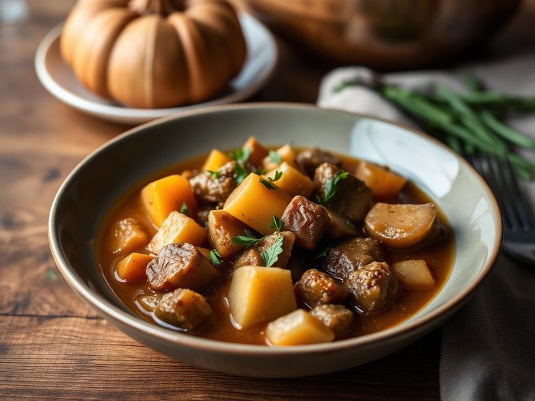 Caribou and Root Vegetable Stew