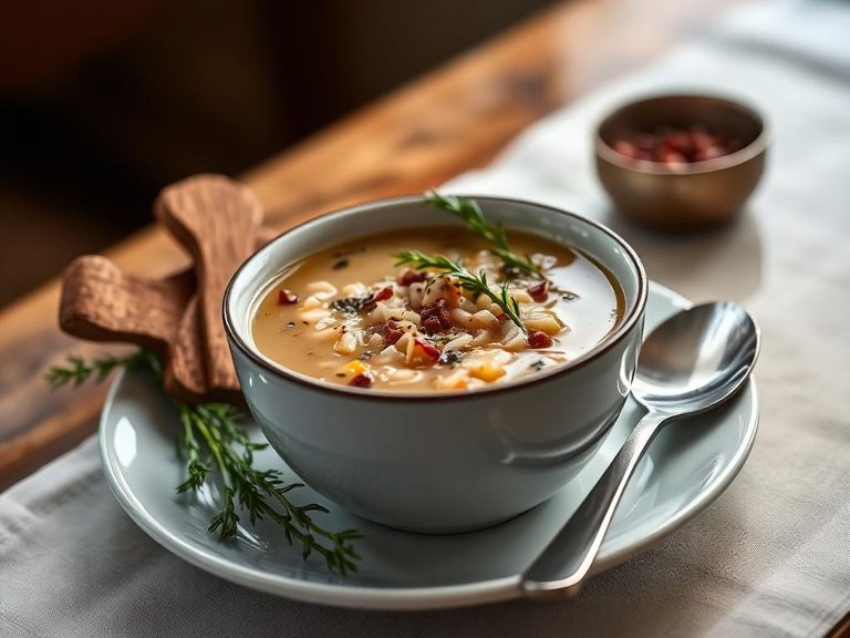 Caribou Soup with Wild Rice