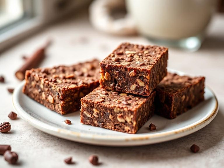 Carob-flavored energy bars