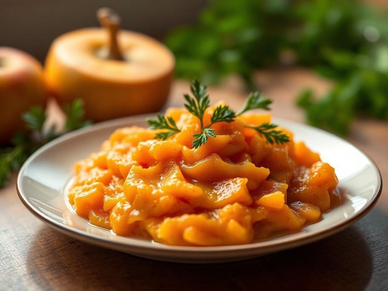 Carrot and apple puree