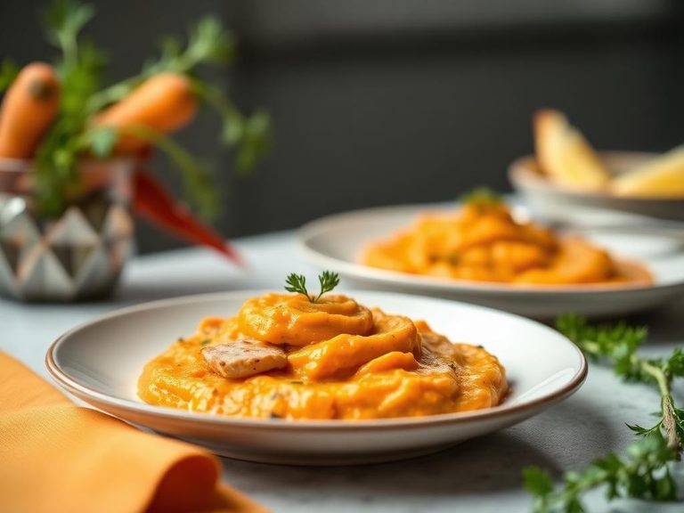 Carrot and chicken puree