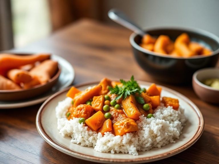 Carrot and pea curry