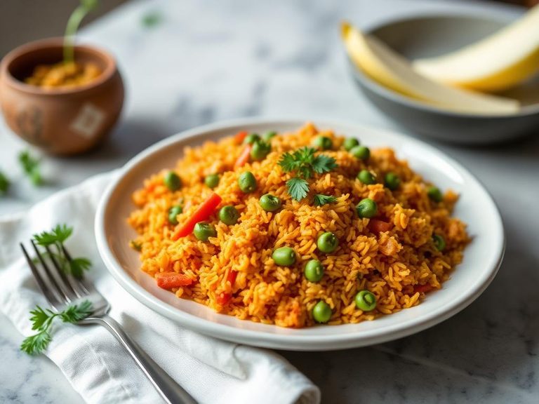 Carrot and Pea Pulao