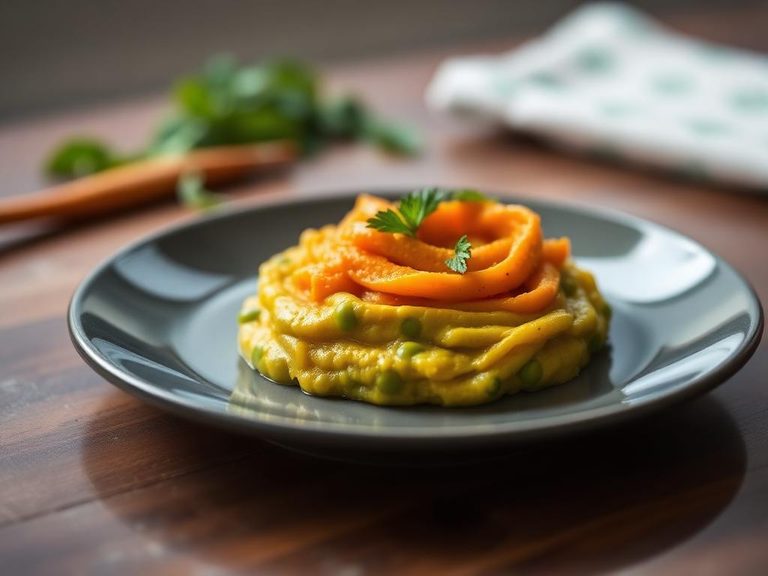 Carrot and Pea Puree
