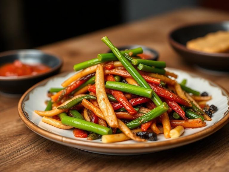 Cattail Shoot Stir-Fry