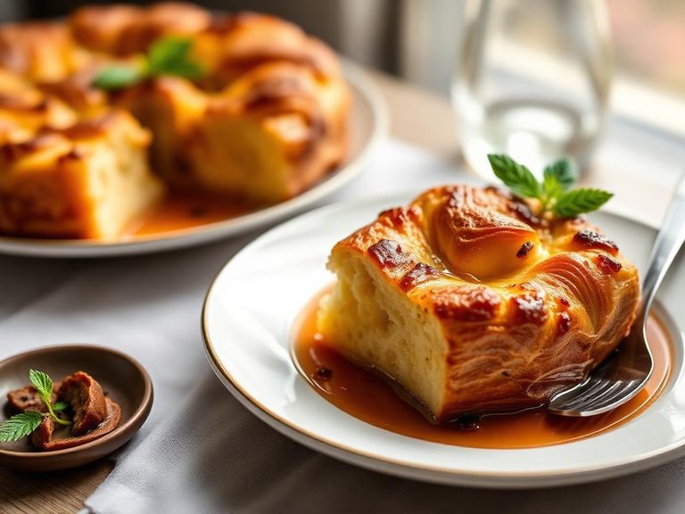 Challah bread pudding