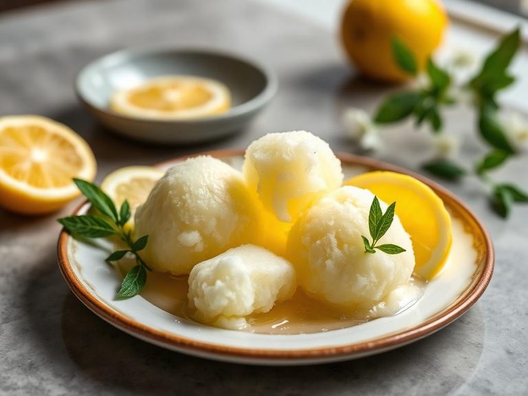 Chamomile Lemon Sorbet