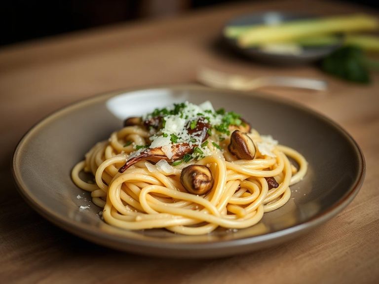 Chanterelle Pasta with Garlic and Parmesan