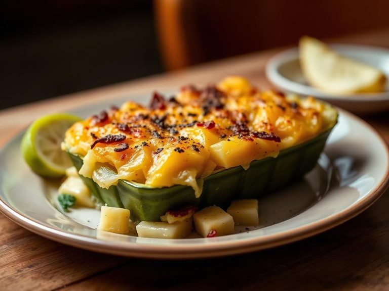 Chayote gratin or casserole
