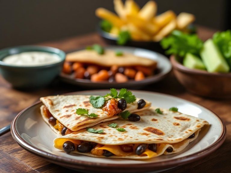 Cheese and Bean Quesadilla