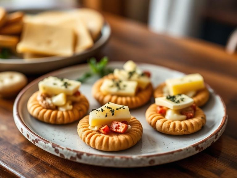 Cheese and cracker appetizers