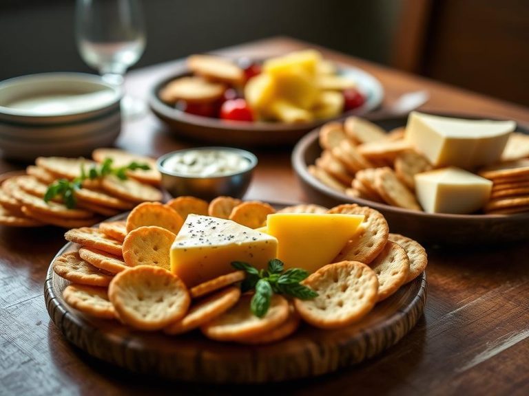 Cheese and cracker platters