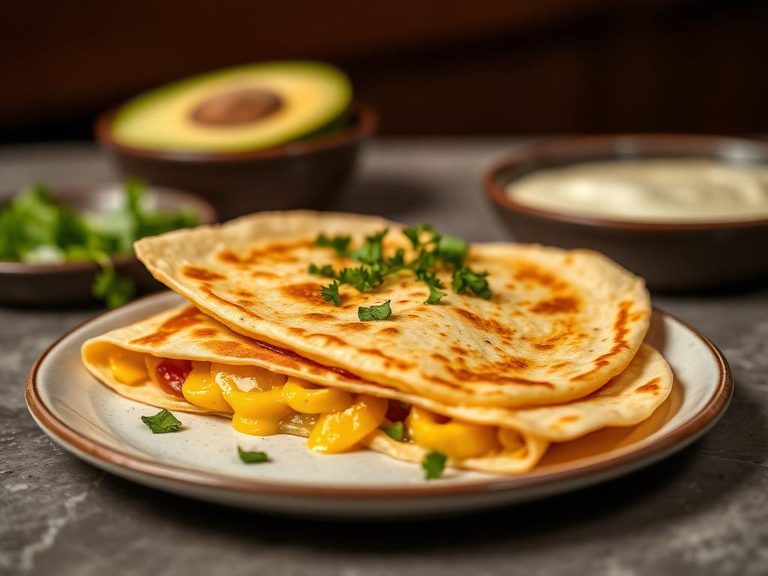 Cheese and egg quesadilla