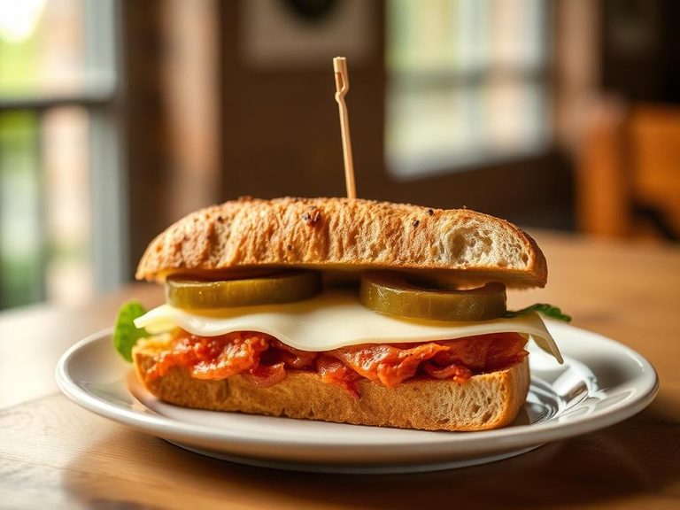 Cheese and Pickle Sandwich