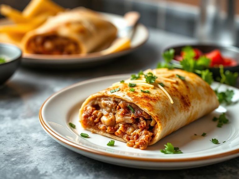 Cheese and Pork Chimichanga