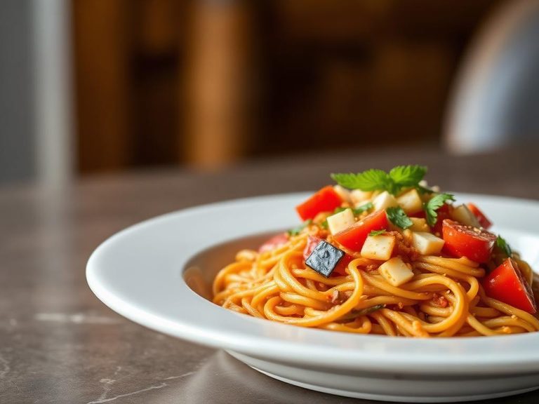 Cheese and Tomato Noodle Stir-fry