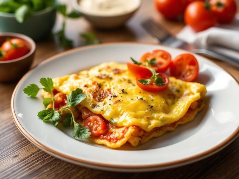 Cheese and Tomato Omelette
