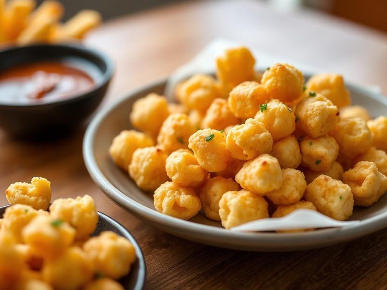 Cheese-flavored corn puffs as a snack