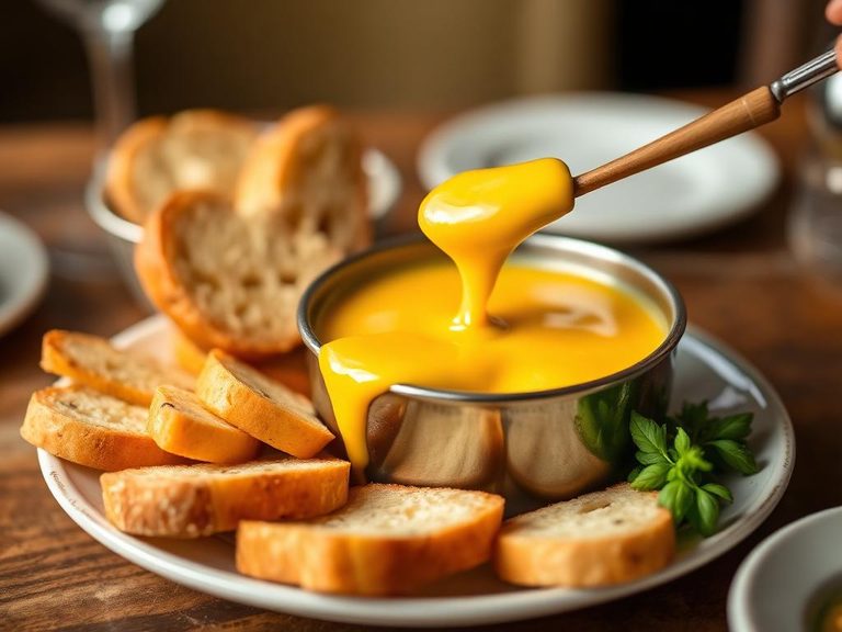 Cheese Fondue with Bread