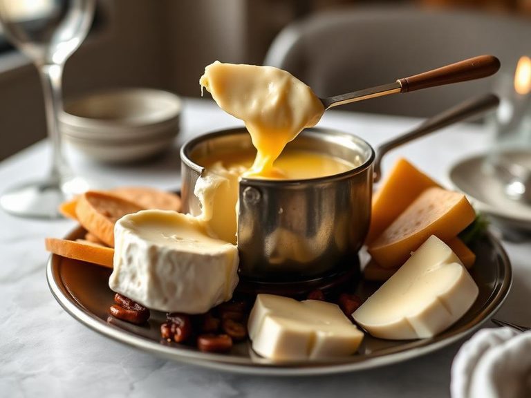 Cheese fondue with Brie