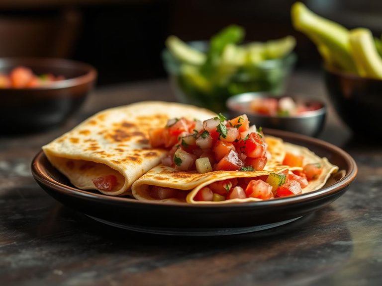 Cheese Quesadilla with Pico de Gallo