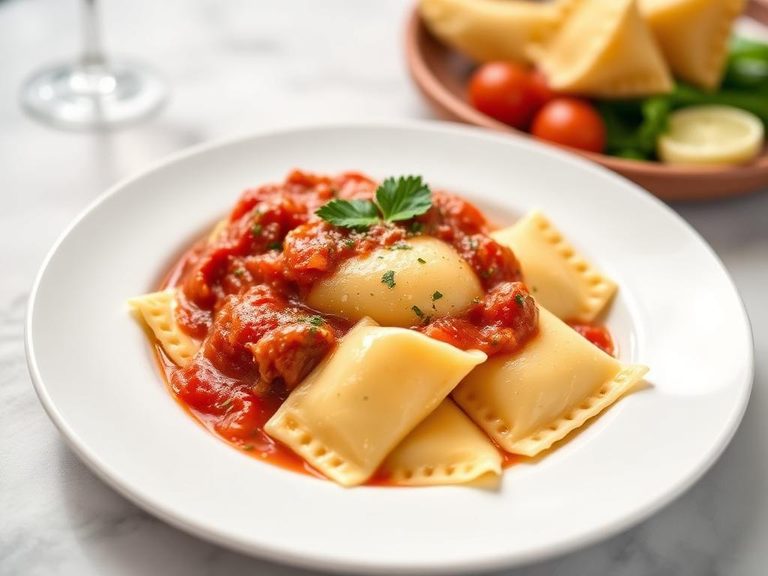 Cheese Ravioli with Vodka Sauce