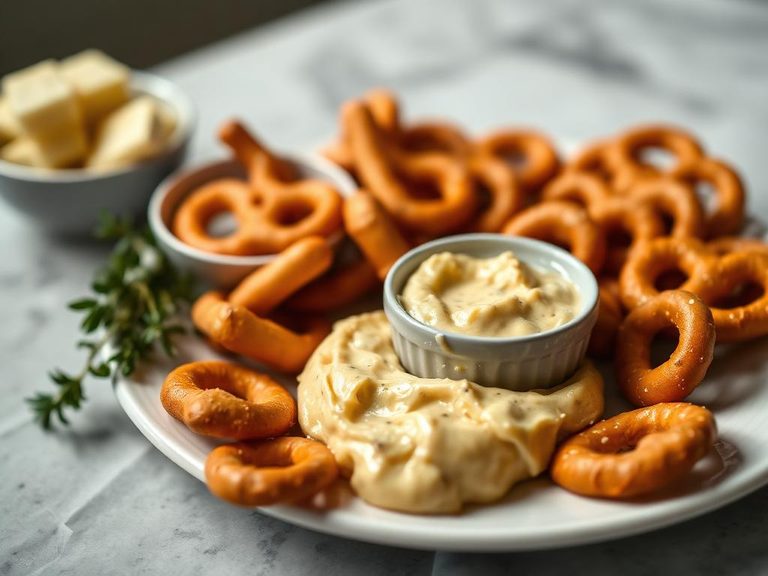 Cheese spread dip for pretzels