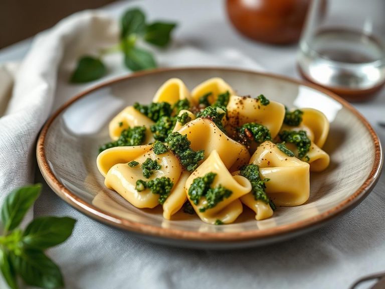 Cheese Tortellini with Pesto