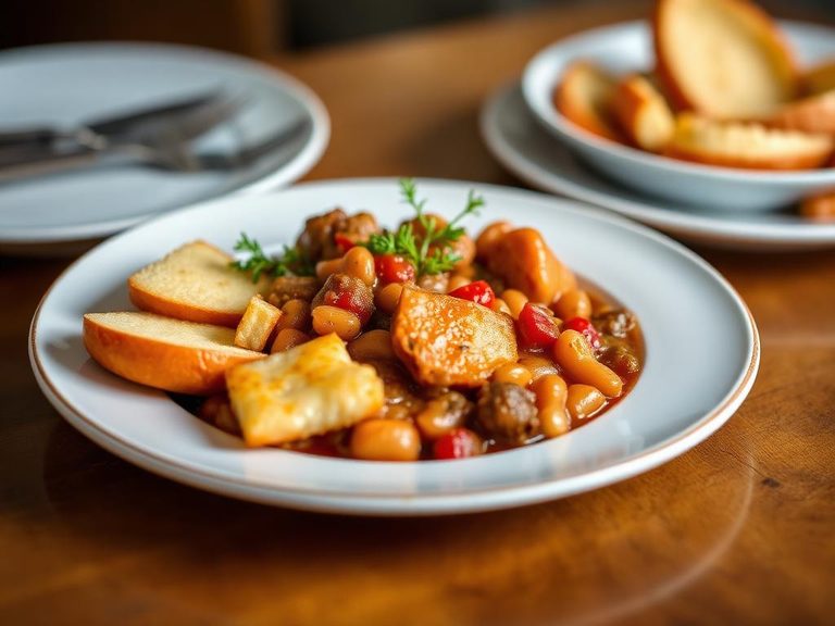 Cheesefurter and Bean Cassoulet