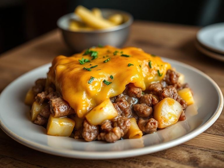 Cheesy Beef and Potato Casserole