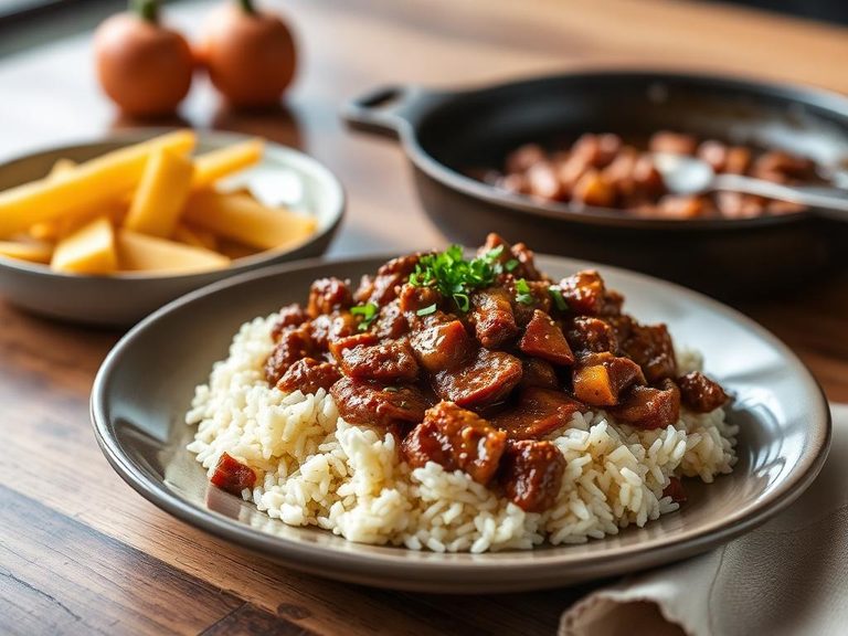 Cheesy Beef and Rice Skillet