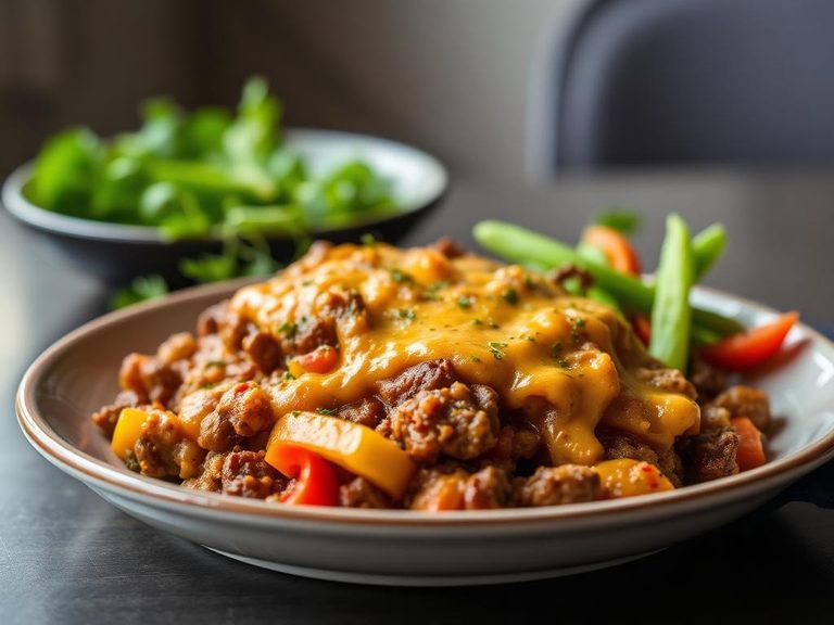 Cheesy Beef and Vegetable Bake